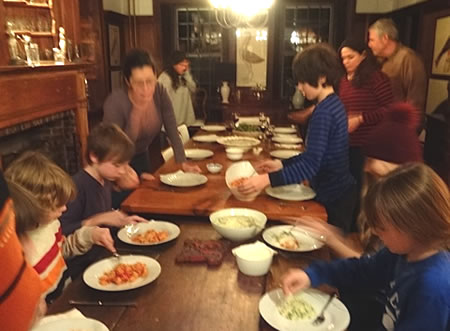 Sharing a Meal in Vermont