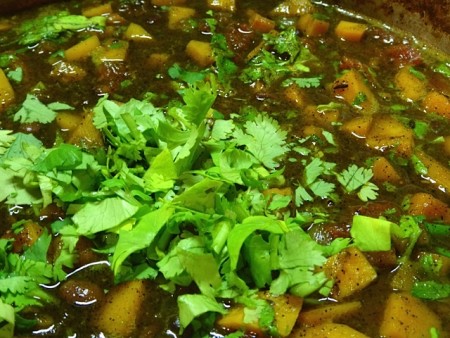 Parsley going into Pot