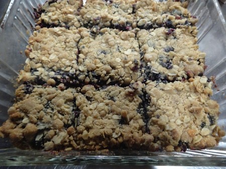Breakfast Bars cut into Squares